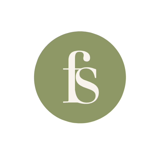 FounderSelf logo: lowercase f and s monogram in a circle