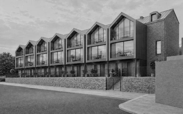 Modern terrace housing feasibility render