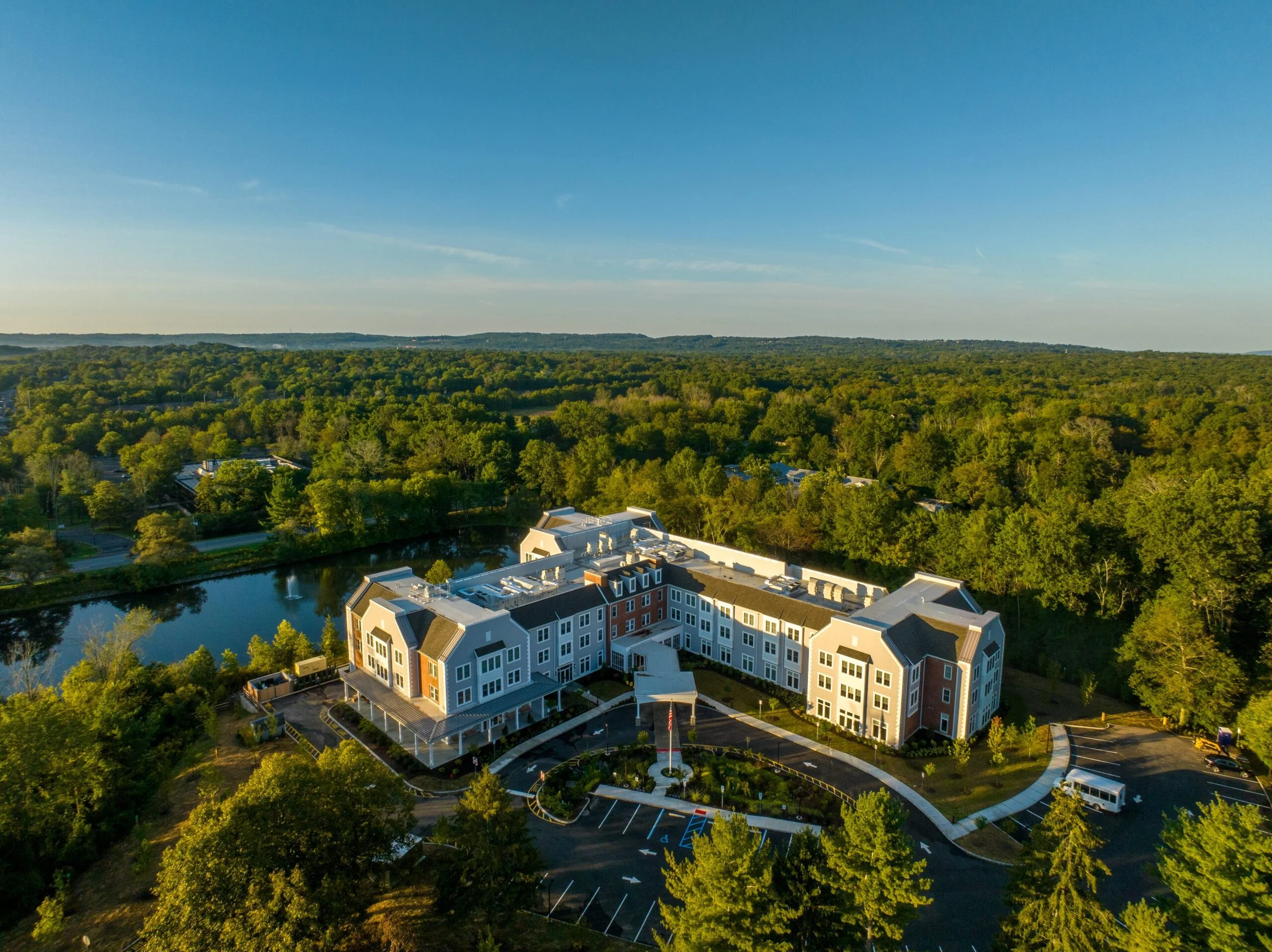 Photo of Basking Ridge apartment building in New Jersey.