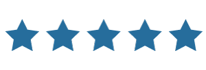 Graphic of 5 blue stars.