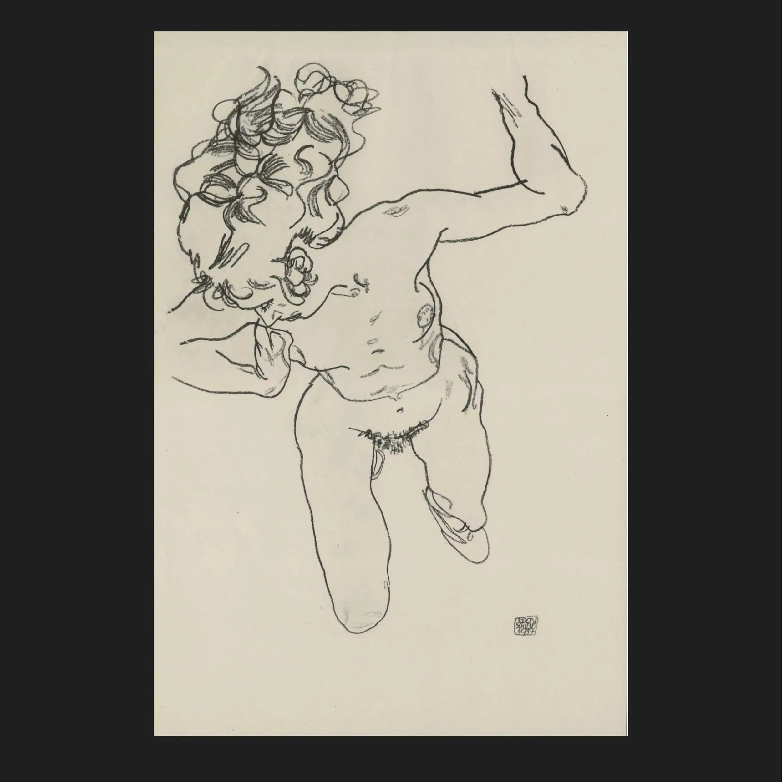 These drawings are from 1918, when Schiele was 28. That spring the Secession gave him the main hall, and at last everything sold. By the end of October he was dead of the flu, three days after his wife Edith.
His foreshortening is just astonishing. A