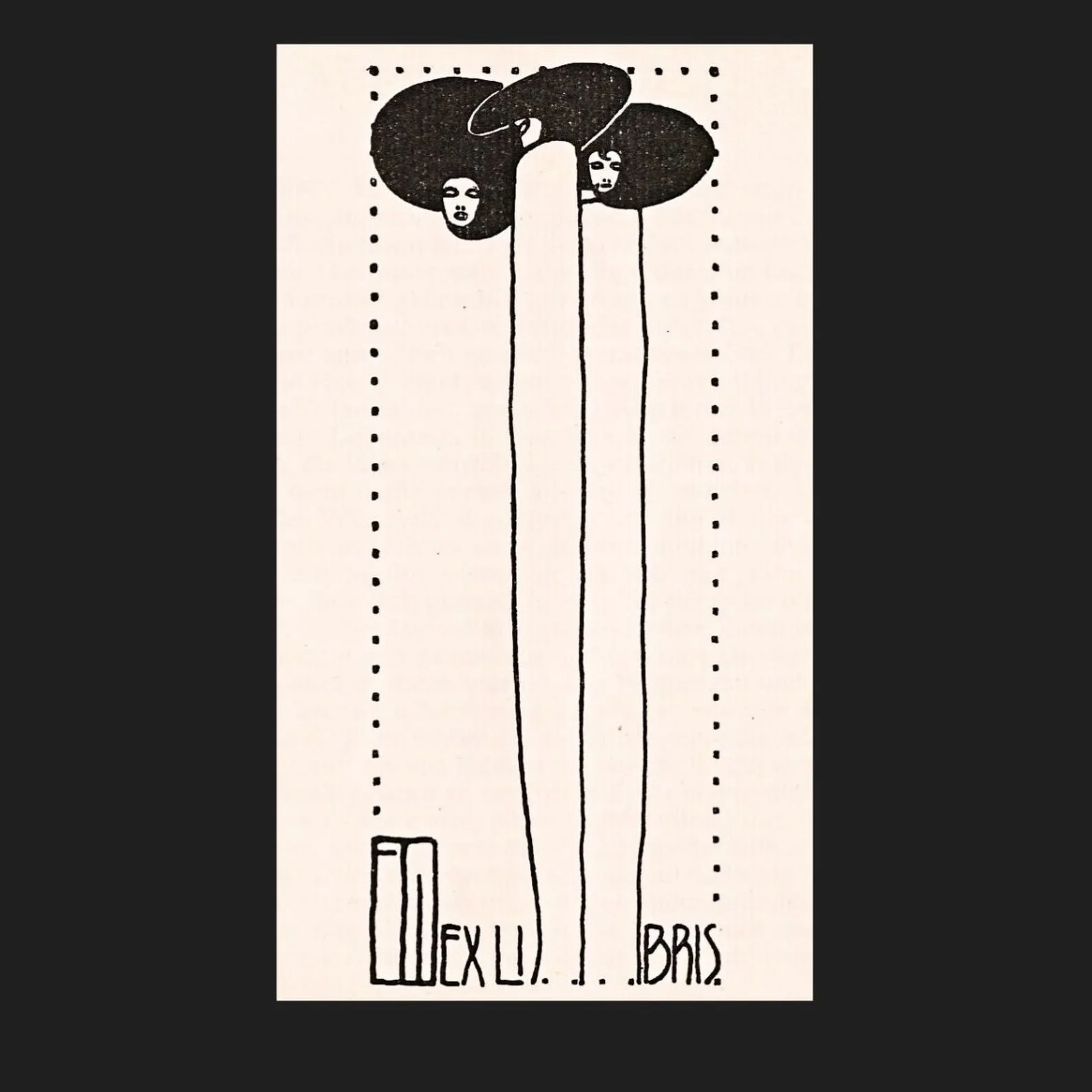 This utterly elegant bookplate by Koloman Moser even has its own monogram, FW. Whoever owned it, I thought, was a lucky man. So I did some digging, and he boy did he deserve it.
Fritz Waerndorfer was a textile magnate who funded the Wiener Werkst&aum