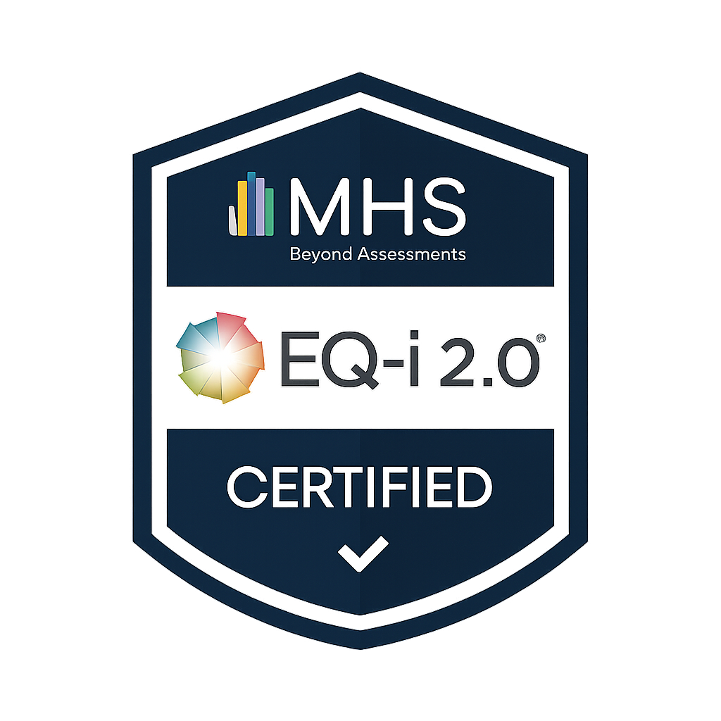 Certification badge for MHS Beyond Assessments EQ-i 2.0, indicating it is certified.