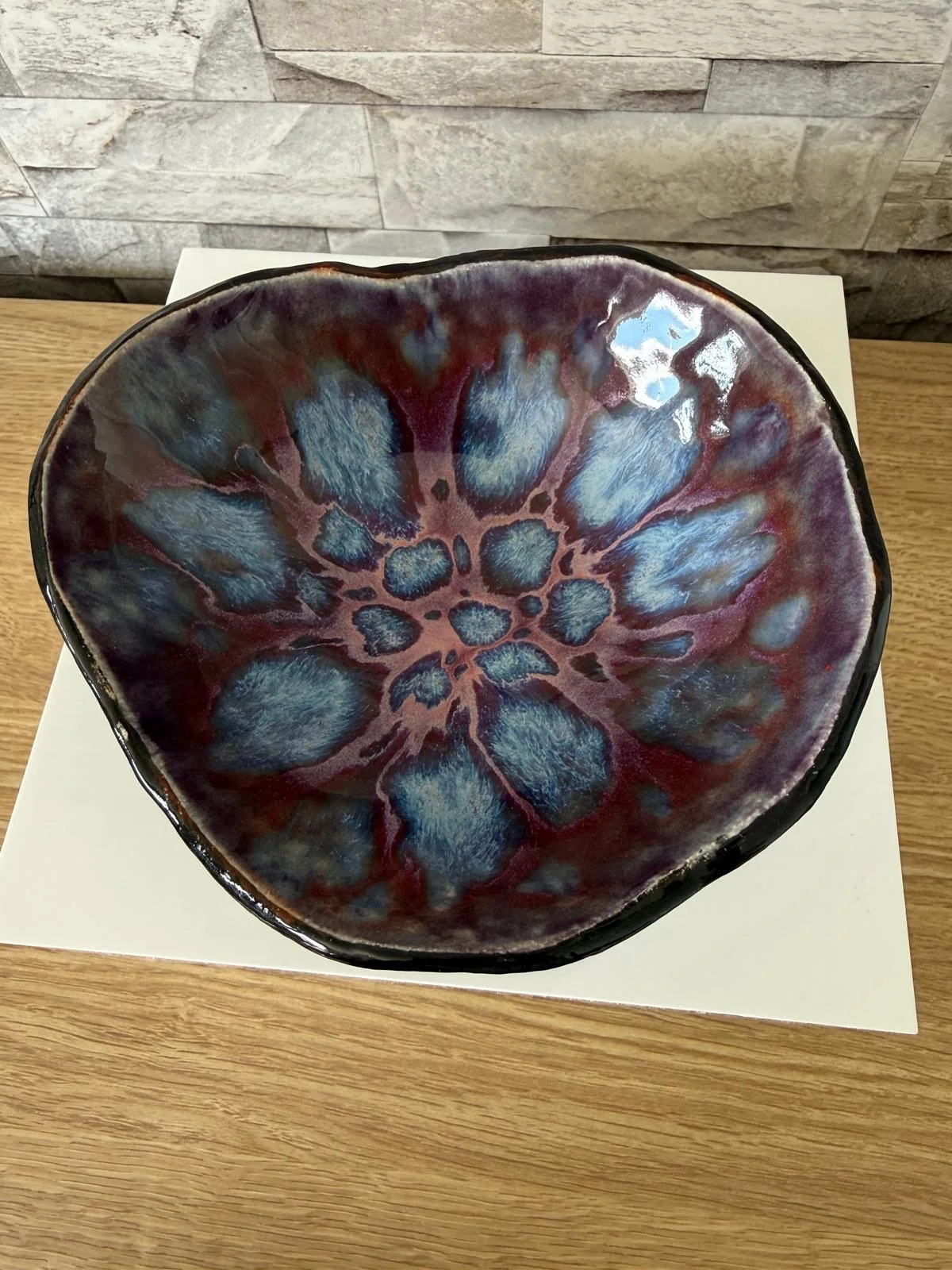 Mulberry Bloom Sculptural Bowl