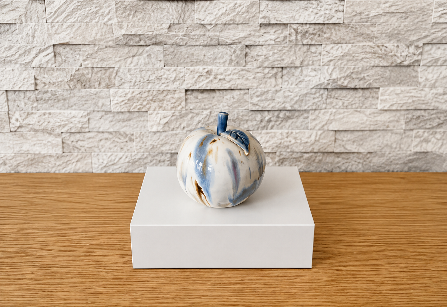 Winter Sky Ceramic Apple