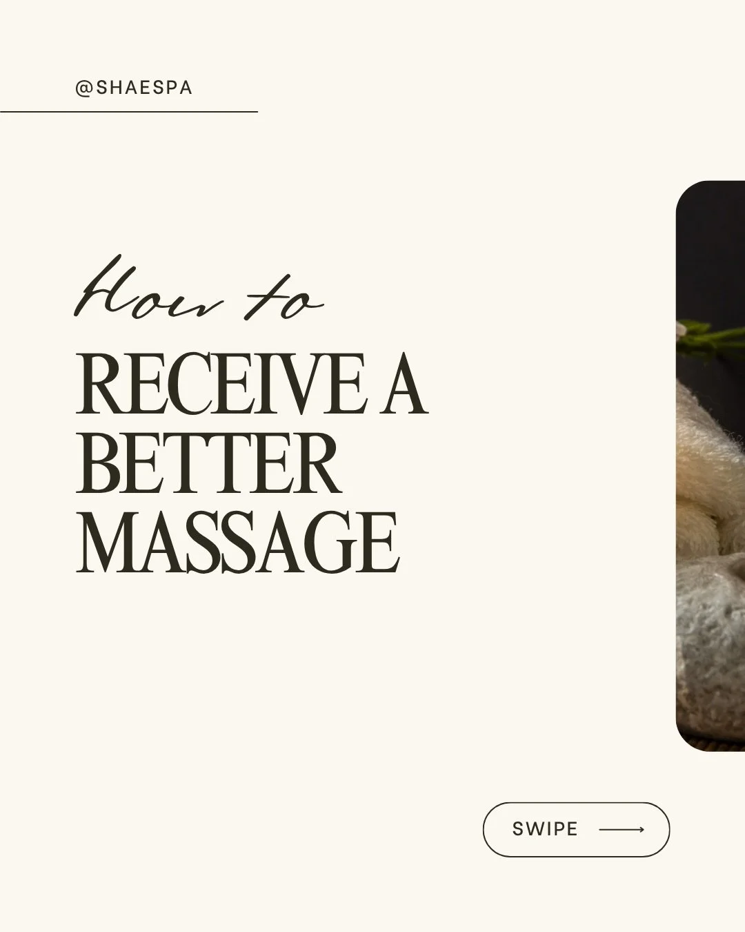 It is my mission as your massage therapist to help you unlock the full potential of your massage experience!

Receiving a massage can be enhanced by communicating your needs, harnessing your breath, and making it a regular part of your self-care. Whe