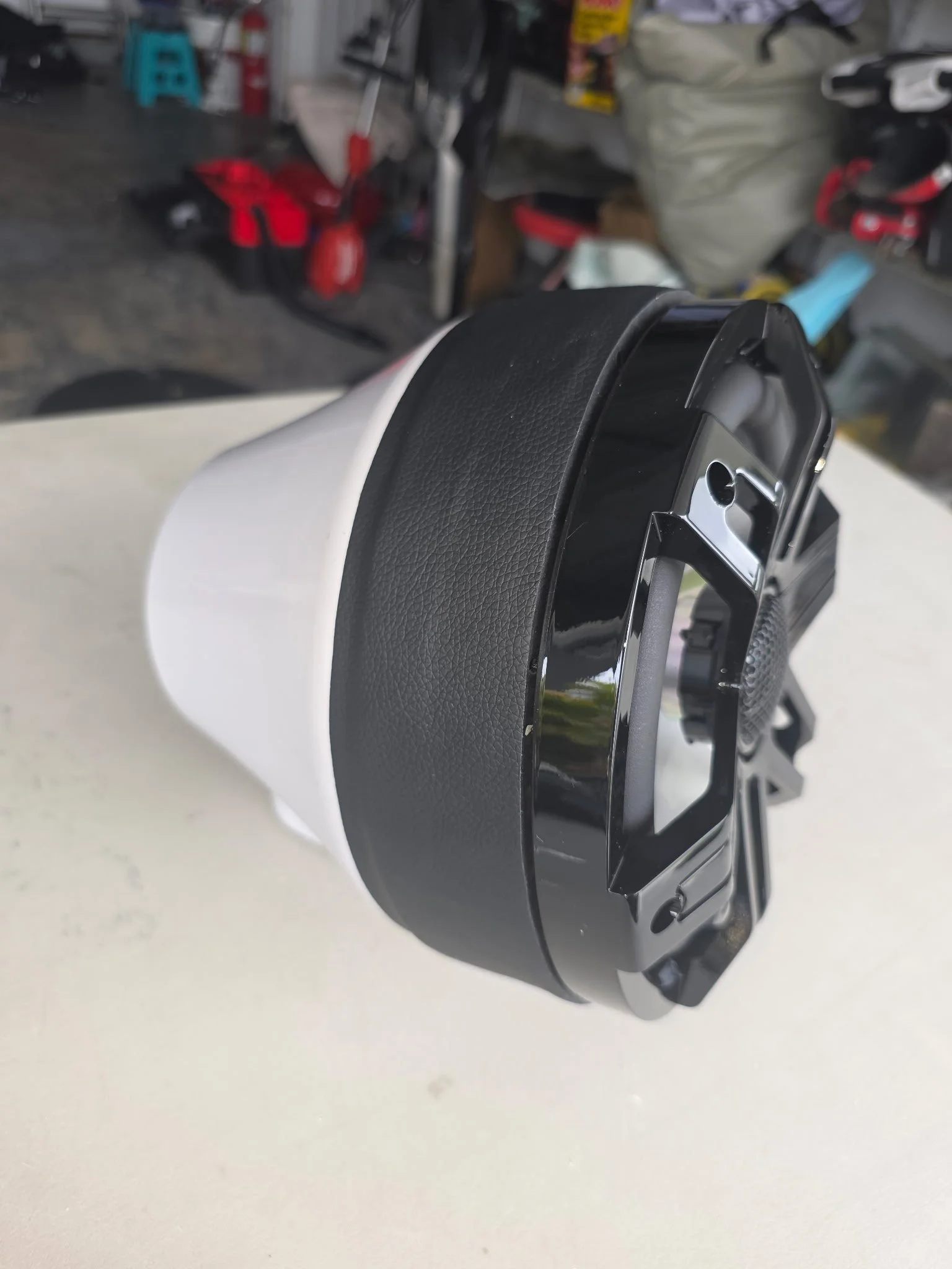 Custom fabricated marine speaker pod designed for Sea-Doo and Yamaha personal watercraft audio systems.