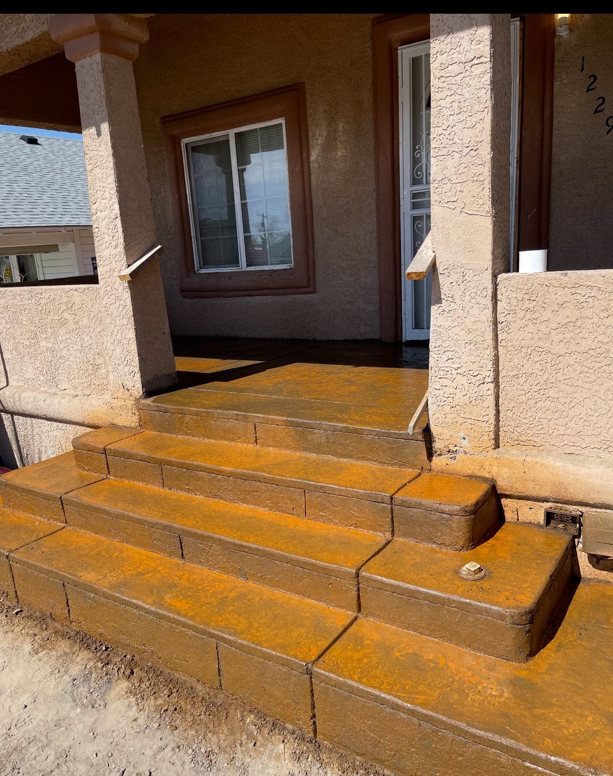 Concrete Stairs Stained