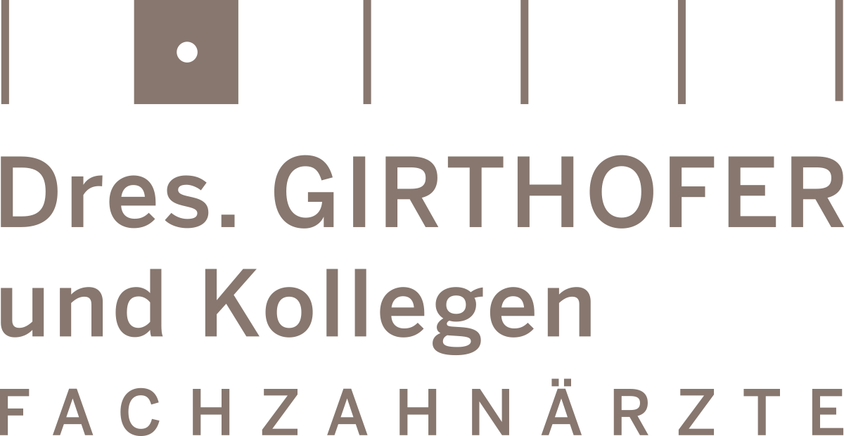 Logo der Zahnarztpraxis Dres. Girthofer und Kollegen, bestehend aus stilisiertem Zahn und Text