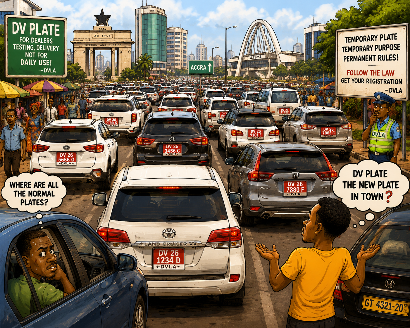Are DV Number Plates the New Car Number Plates in Ghana?
