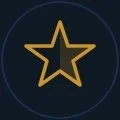 Gold star icon on a dark background