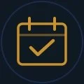 Calendar icon with a checkmark