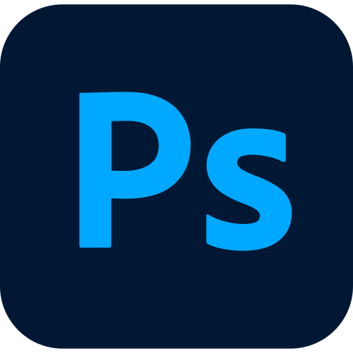 Adobe Photoshop Logo auf dunklem Hintergrund