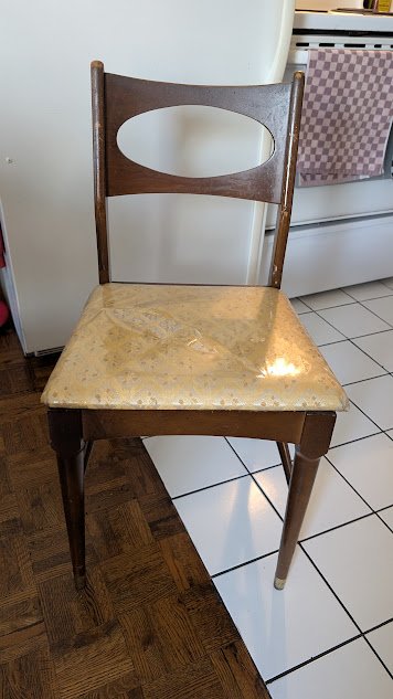 mid-century chair with original upholstery 