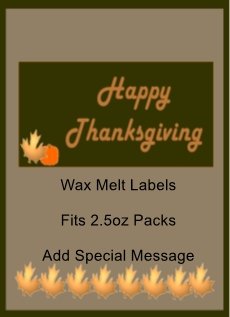 Thanksgiving Leaves Wax Melt Label