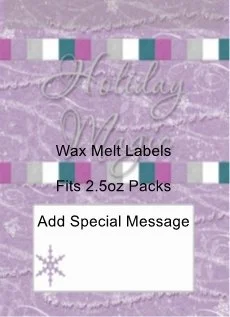 Purple Holiday Magic Wax Melt Label