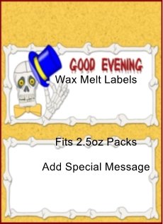 Halloween Bones Wax Melt Label