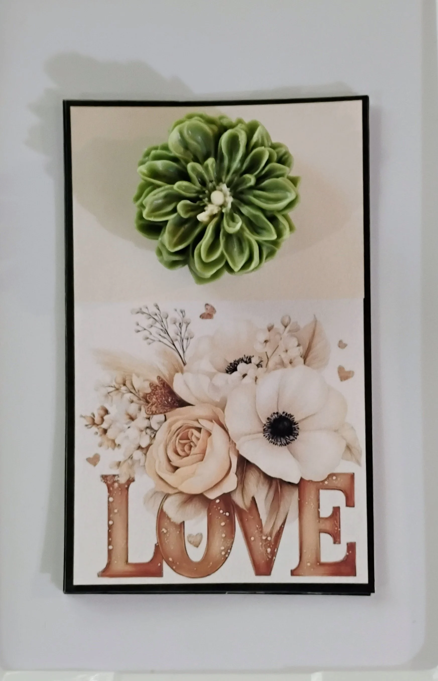 Flower Love Burning Flower Card. Candle or Wax Melt