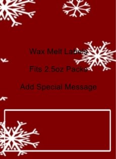 Red Christmas Wax Melt Label
