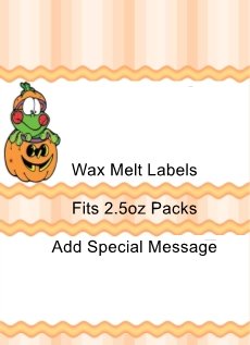 Halloween Frog Wax Melt Label
