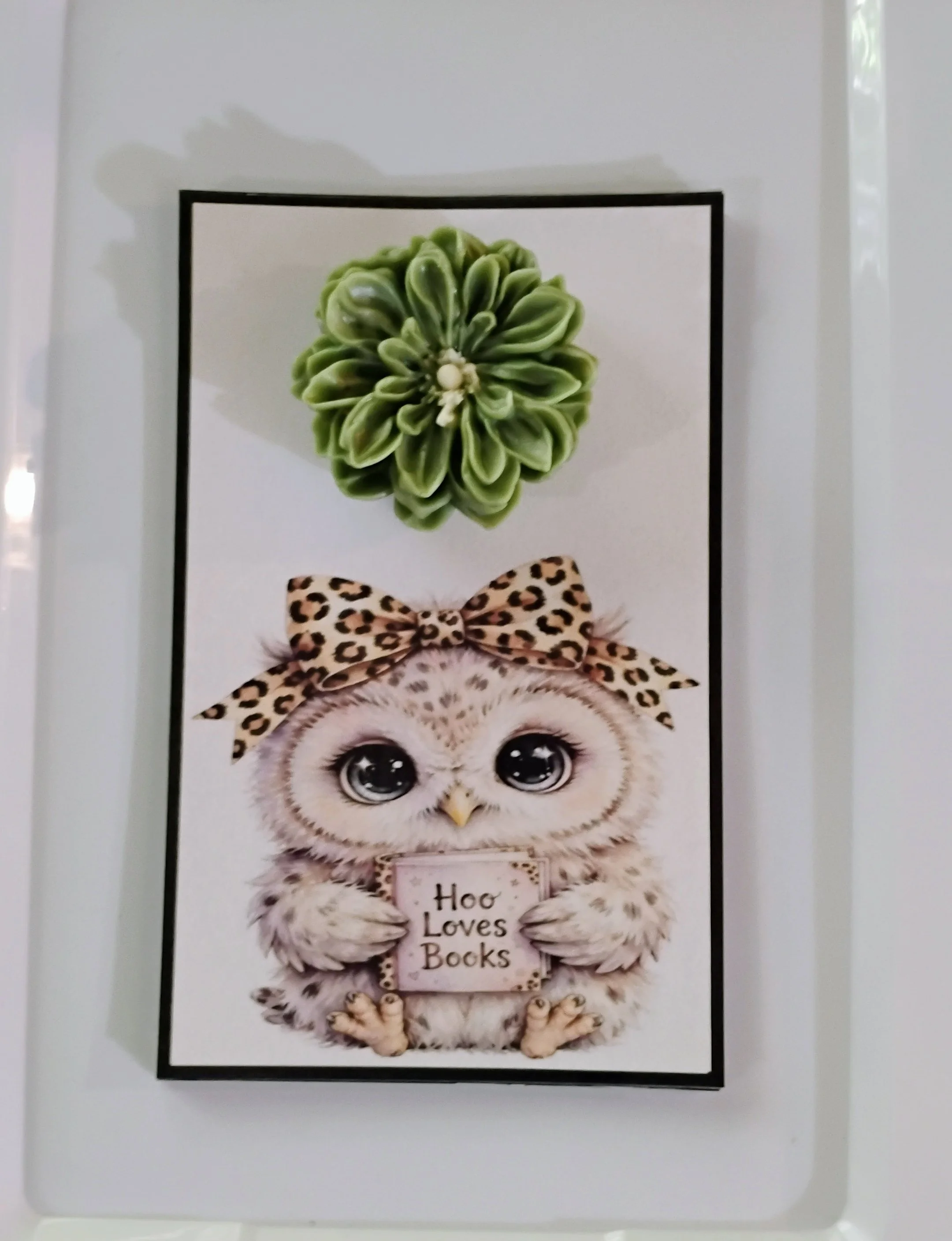 Owl Love Burning Flower Card. Candle or Wax Melt