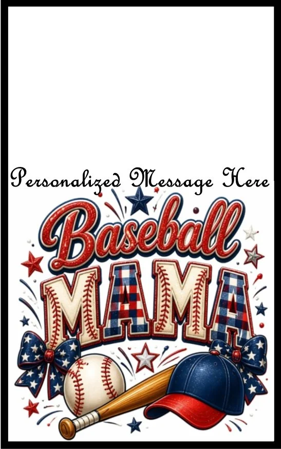 Baseball Mama Burning Flower Card. Candle or Wax Melt