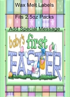 1st Easter Blocks Wax Melt Label