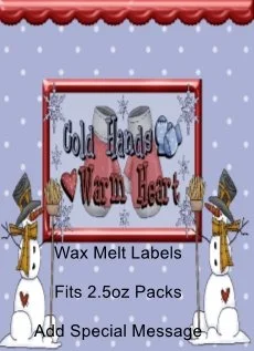 Warm Heart Snowman Wax Melt Label