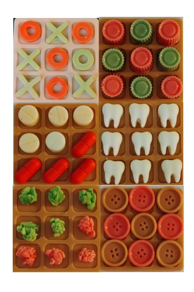 Tic Tac Toe Games (6 Boards w/6 Different Game Pieces)