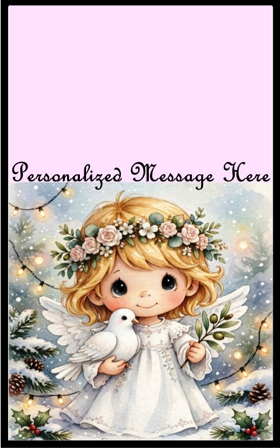 Angel Dove Burning Flower Card. Candle or Wax Melt
