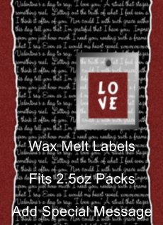 LOVE Wax Melt Label