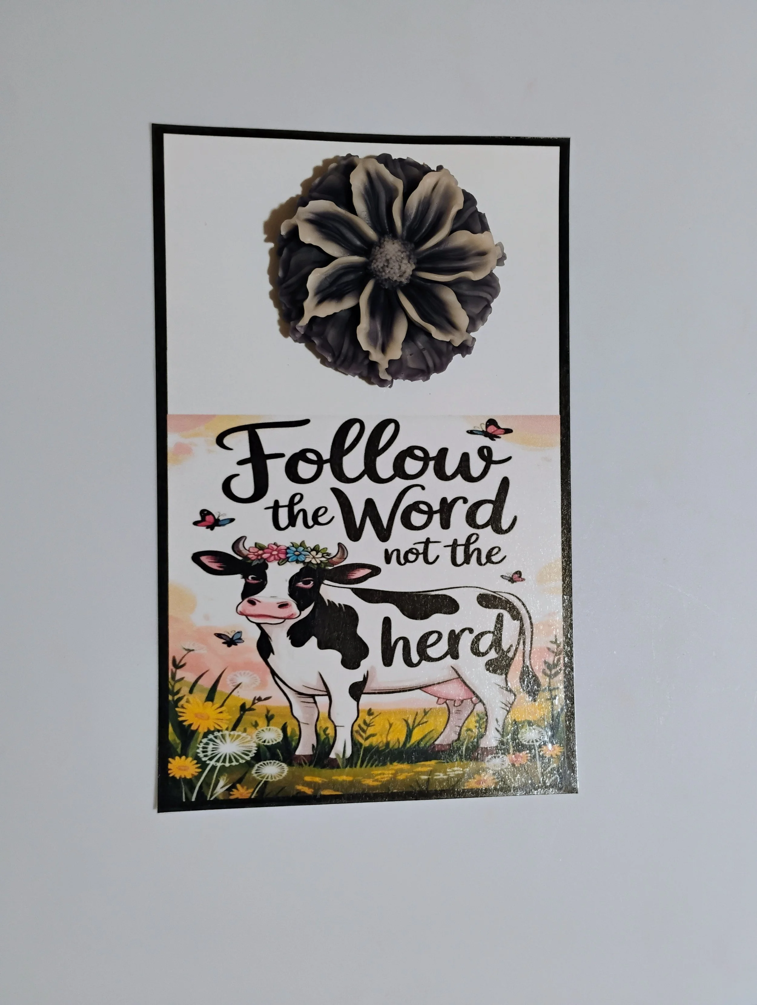 The Word Herd Burning Flower Card. Candle or Wax Melt