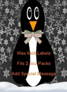 Penguin Grey Wax Melt Label