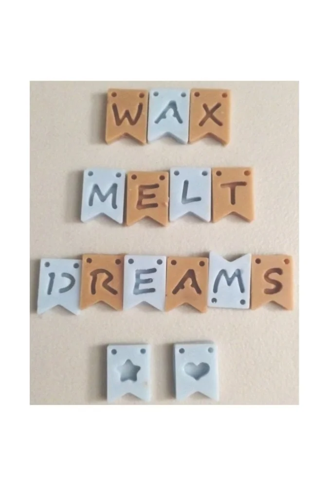 Mini Alphabet Letter Banners Card Wax Melts (7-15 Letters Max)