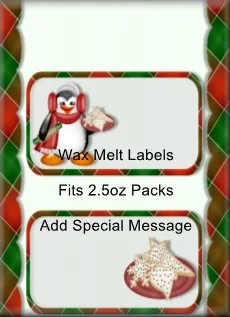 Penguin Cookies Wax Melt Label