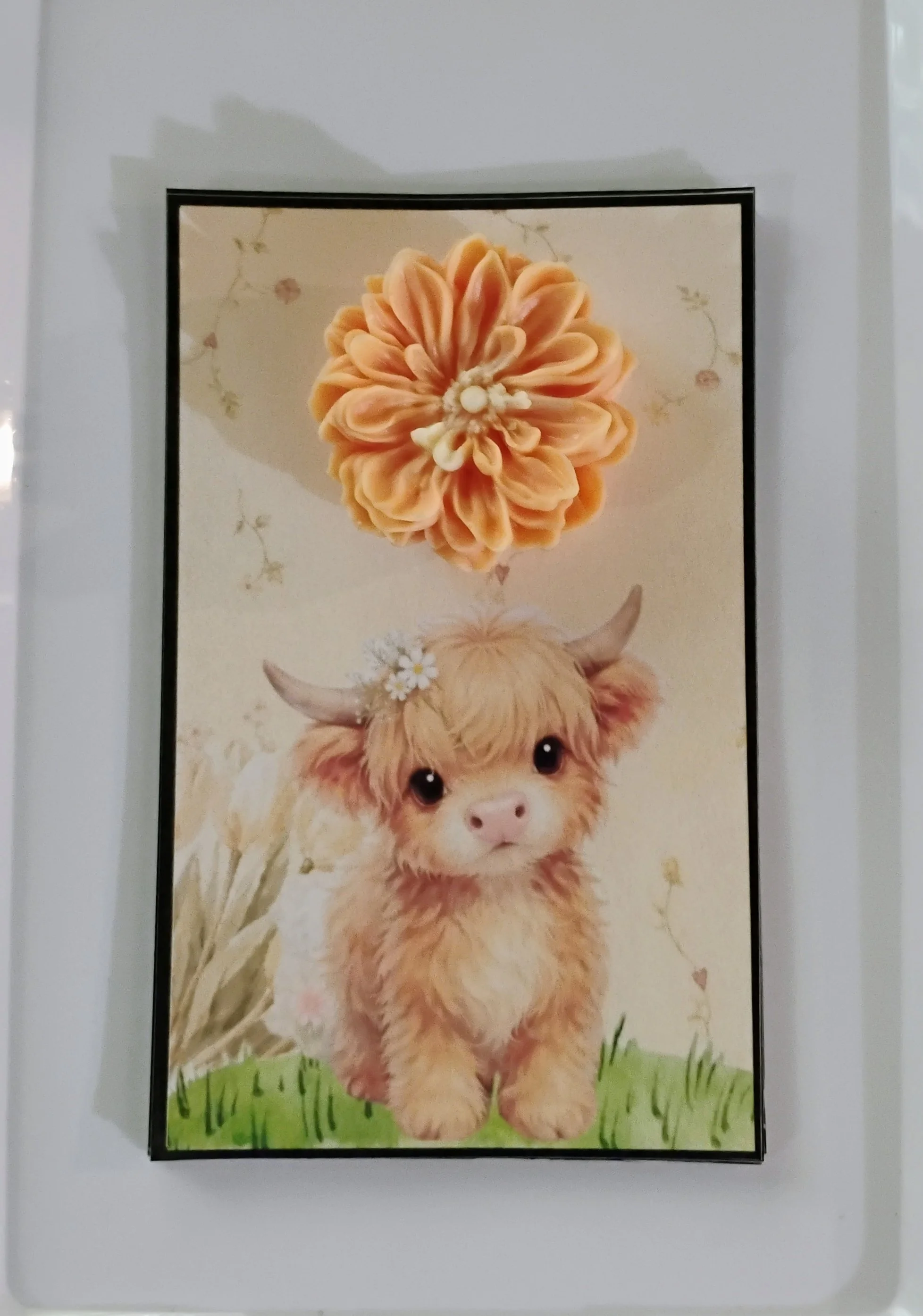 Heart Nose Burning Flower Card. Candle or Wax Melt