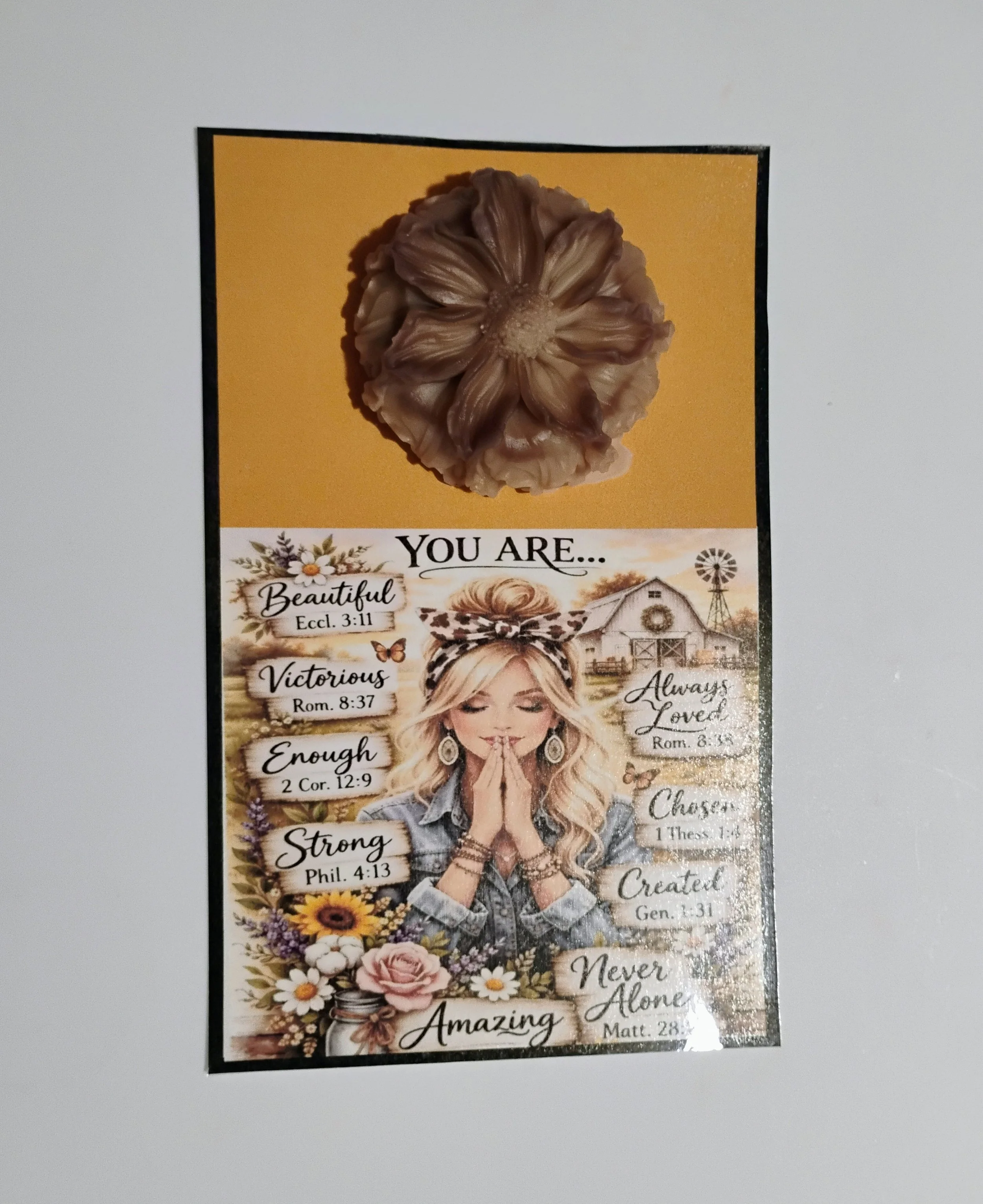 You Are... Burning Flower Card. Candle or Wax Melt