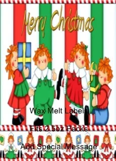 Moppet Christmas Friends Wax Melt Label