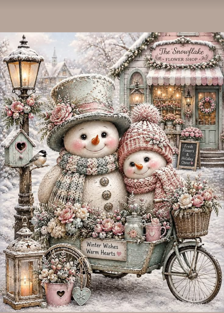 Winter Warm Wishes Burning Flower Card. Candle or Wax Melt