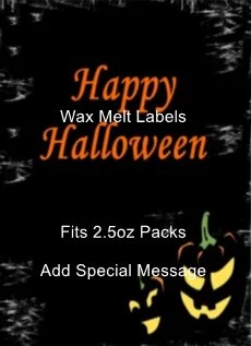 Halloween Pumpkins Wax Melt Label