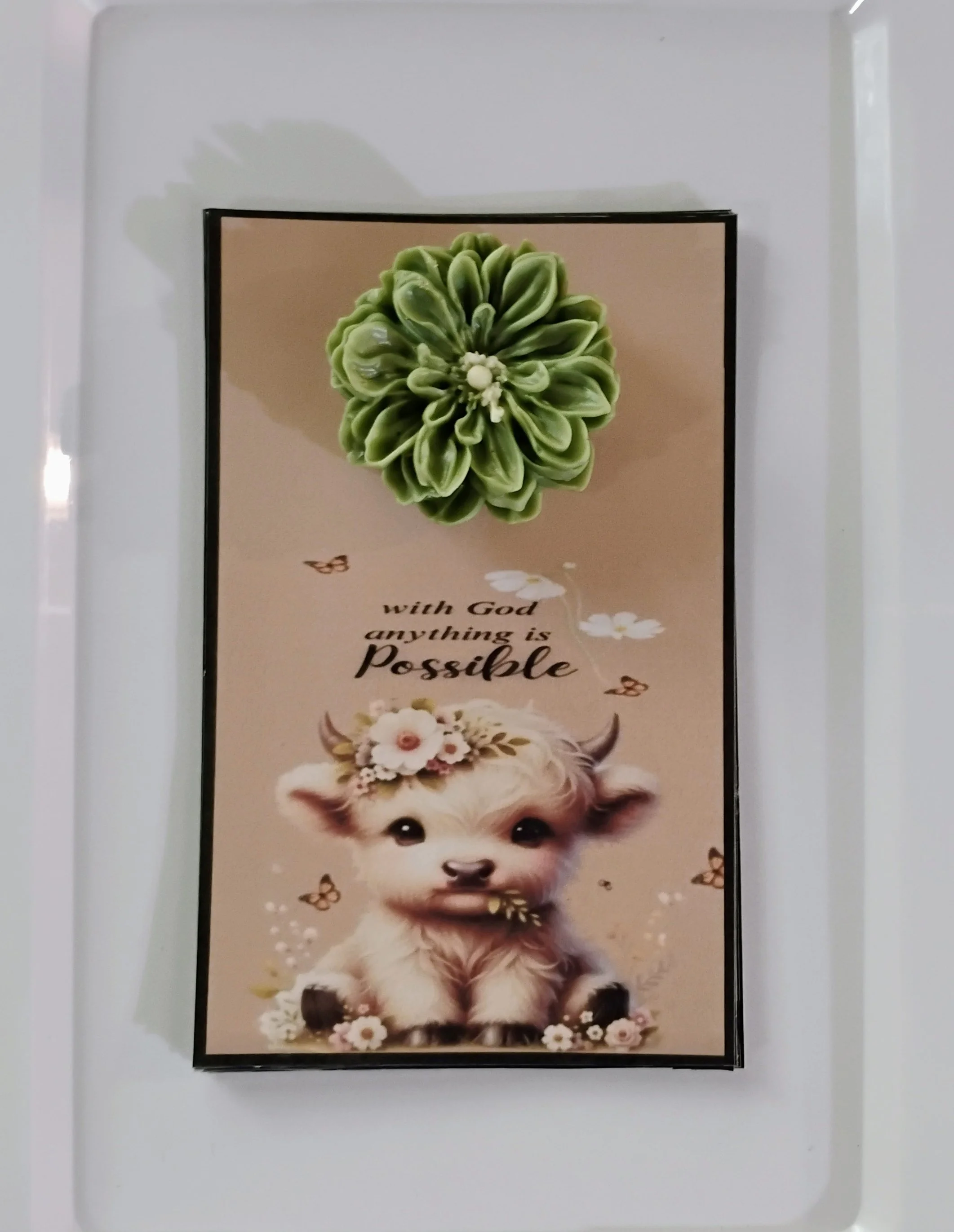 Possible Burning Flower Card. Candle or Wax Melt
