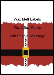 Red Santa Belt Wax Melt Label