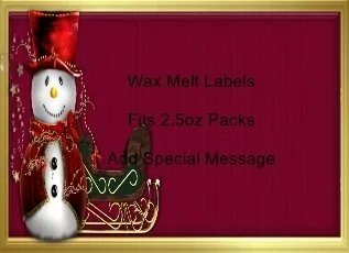 Snowman Sleigh Wax Melt Label