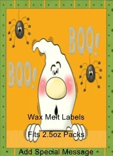Halloween Boo Wax Melt Label