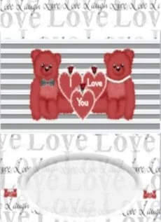 Love Red Bears Wax Melt Label