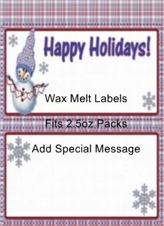 Snowman Hearts Wax Melt Label