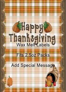 Thanksgiving Thanks Pumpkin Wax Melt Label