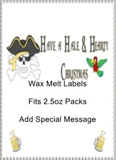 Pirate Christmas Wax Melt Label