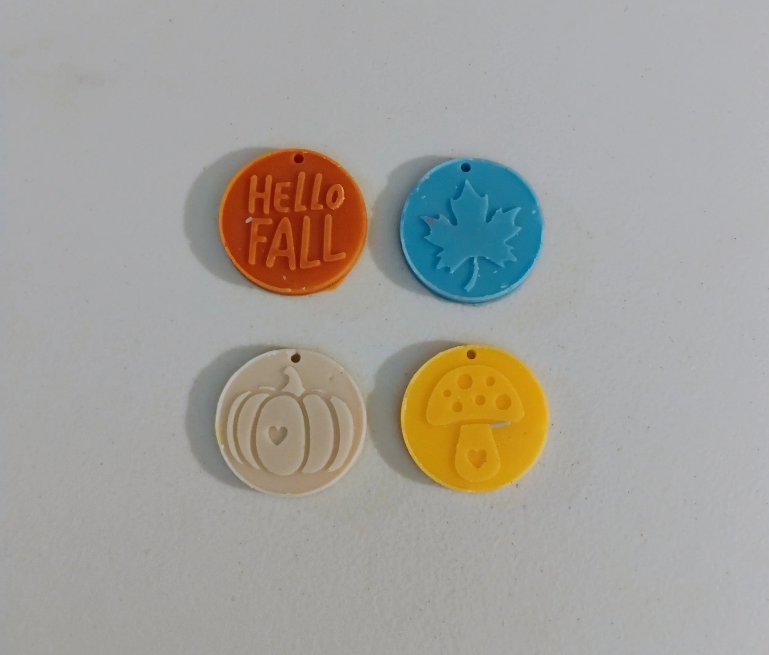 8 pks Fall Wax Melt Circle Gift Tag Sets (4 Designs) #32 pcs
