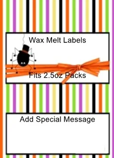 Halloween Boo Spider Wax Melt Label